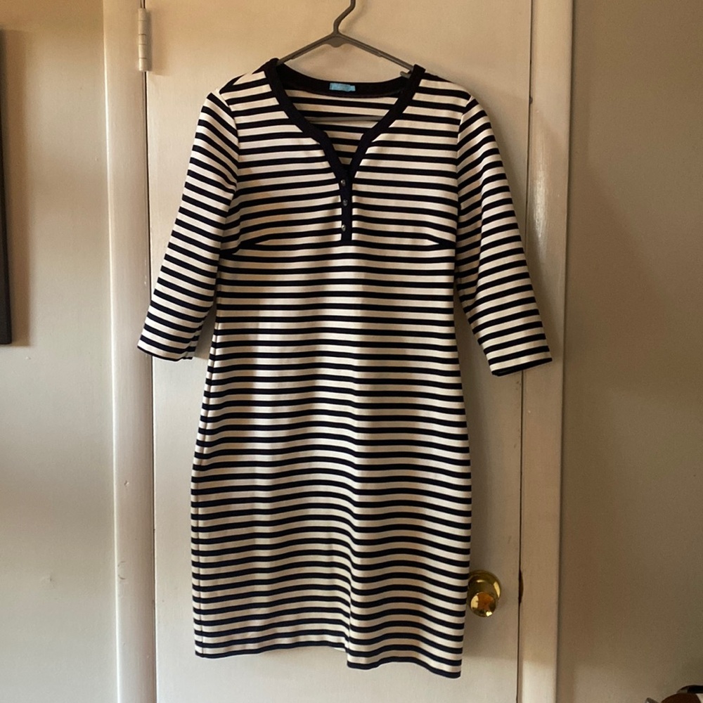 J. McLaughlin | Blazer Stripe Lynn Henley Dress Size M